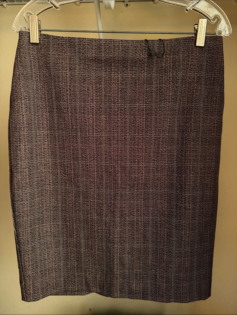 Express Sleek Gray Tweed Pencil Skirt